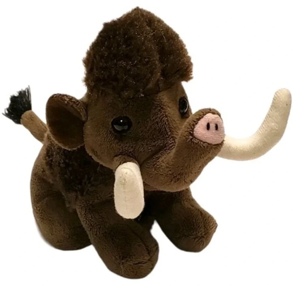 Wild Republic Brown Baby Wooly Mammoth Realistic Plush Stuffed Animal Toy 5 1/2
